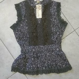 BLACK FRIDAY! Green Floral Tank blouse